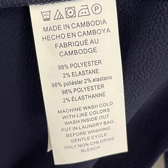 Michael Kors Cold Shoulder Long Sleeve Blouse - Midnight Blue Size Large - $110 - Picture 6 of 7